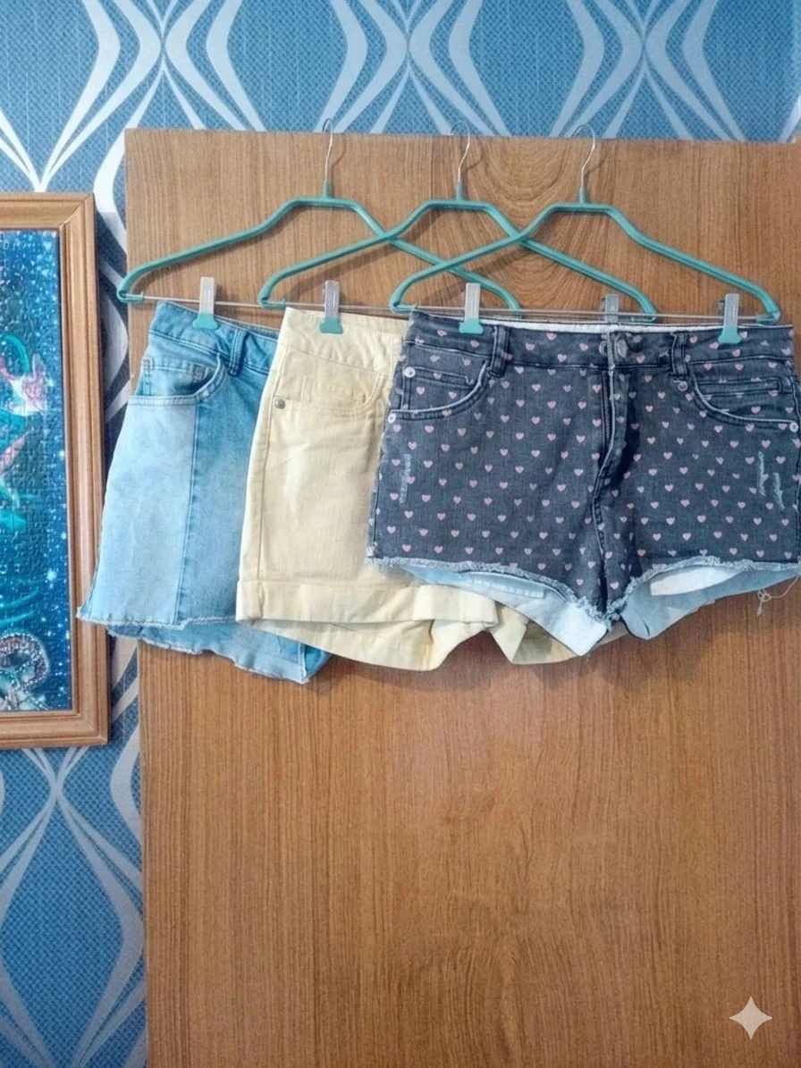 Lot de 3 Shorts en Jean Denim - Styles Variés - Taille 40-42/44
